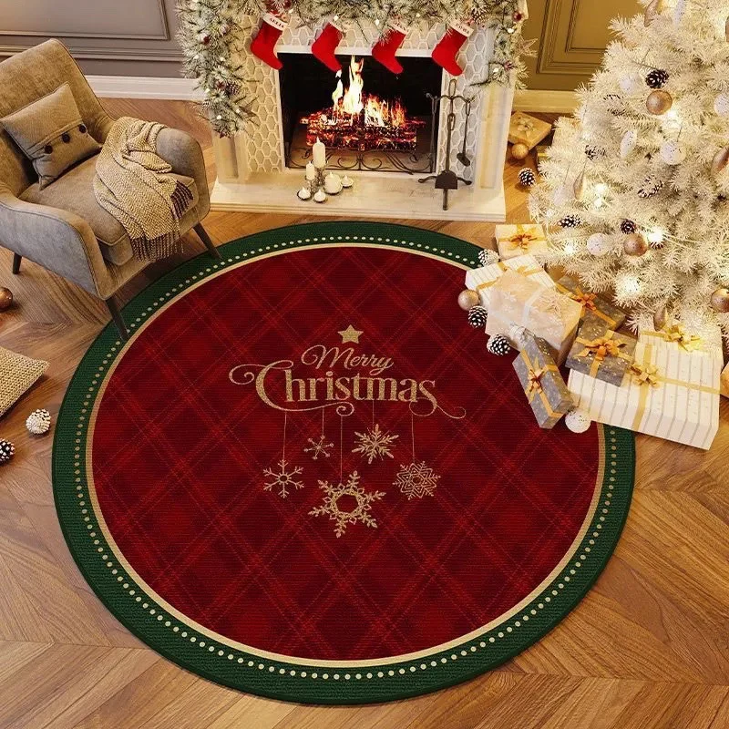 Weihnachtsmotiv runder Teppich für Zuhause