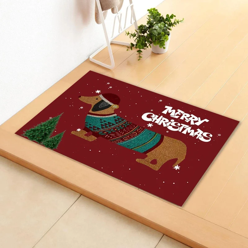 Weihnachtlich gestaltete dekorative Fußmatte für Zuhause