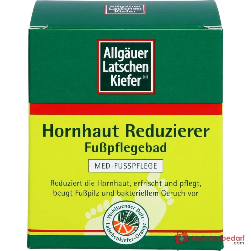 Allgäuer Latschenkiefer Hornhaut Reduzierer Fußpflegebad Latschenkiefernöl / Meersalz / Weidenrindenextrakt Bad, 10x10 g