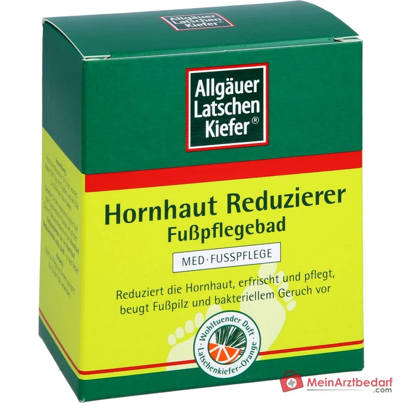 Allgäuer Latschenkiefer Hornhaut Reduzierer Fußpflegebad Latschenkiefernöl / Meersalz / Weidenrindenextrakt Bad, 10x10 g