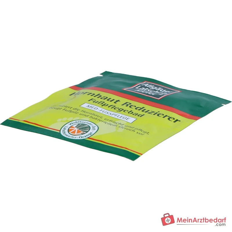 Allgäuer Latschenkiefer Hornhaut Reduzierer Fußpflegebad Latschenkiefernöl / Meersalz / Weidenrindenextrakt Bad, 10x10 g