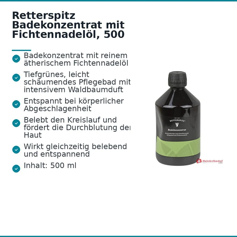 Retterspitz Badekonzentrat mit Fichtennadelöl, 500 ml