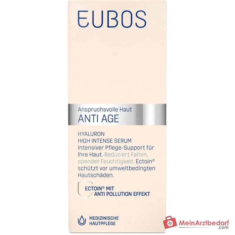 Eubos Anti Age Hyaluron High Intense Serum Hyaluronsäure / Ectoin / Niacinamid / Panthenol / Vitamin E Gesichtsserum, 30 ml