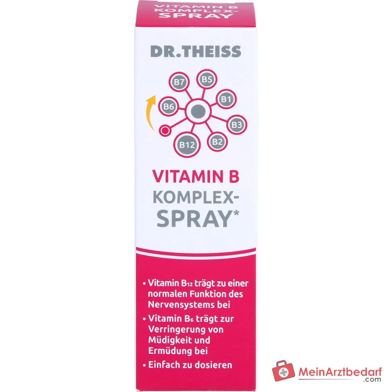 Dr. Theiss Vitamin B Komplex-Spray Thiamin / Riboflavin / Niacin / Pantothensäure / Pyridoxin / Biotin / Cobalamin Mundspray, 30 ml