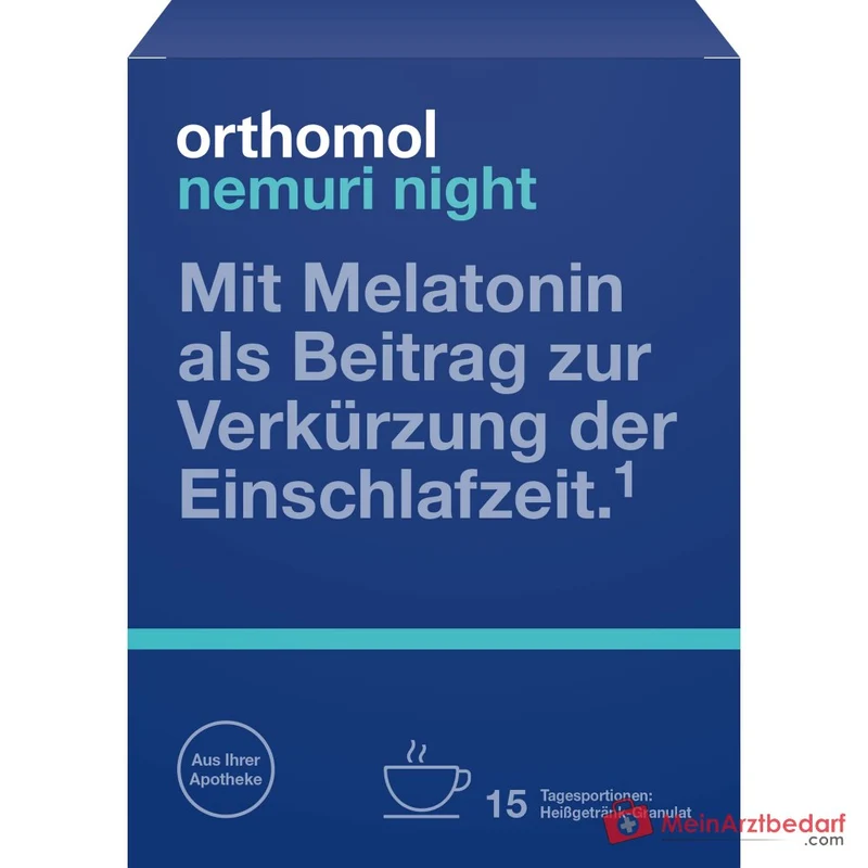 Orthomol Nemuri night Heissgetraenk-Granulat mit Melatonin, 15 x 10 g