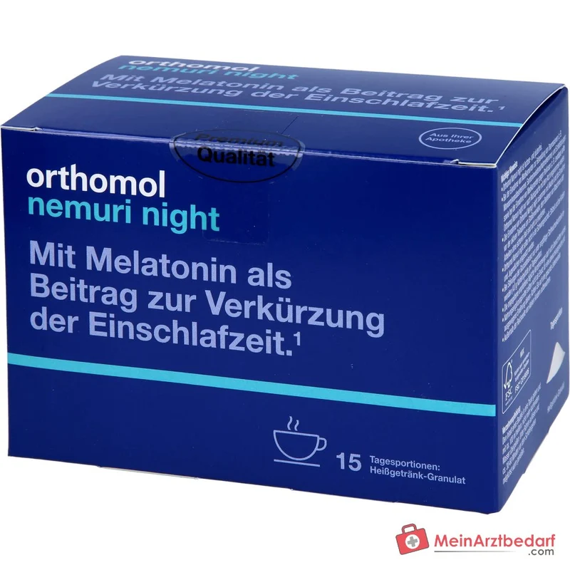Orthomol Nemuri night Heissgetraenk-Granulat mit Melatonin, 15 x 10 g