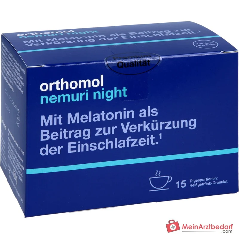 Orthomol Nemuri night Heissgetraenk-Granulat mit Melatonin, 15 x 10 g