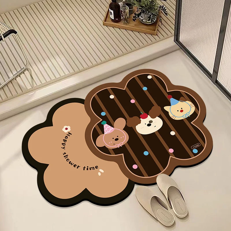 Cartoon-inspirierte plüschige Badematte für das Badezimmer