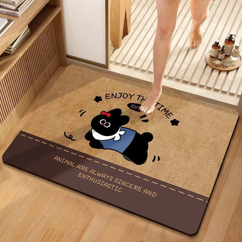 Cartoon Hund-Themen-Badematte für Badezimmer