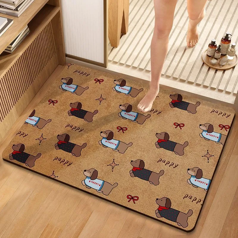 Cartoon Hund-Themen-Badematte für Badezimmer