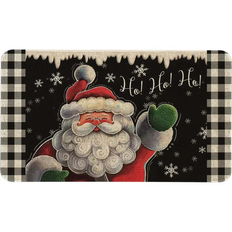 Festliche weihnachtlich gestaltete Fußmatte für das Zuhause