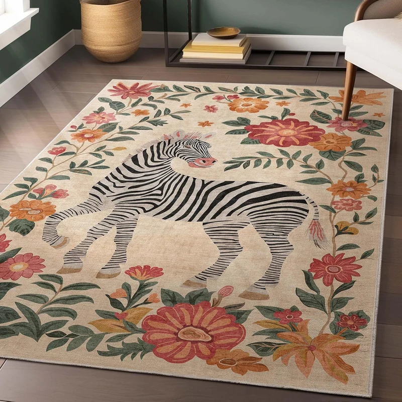 Eleganter tiger-themed Teppich für das Zuhause