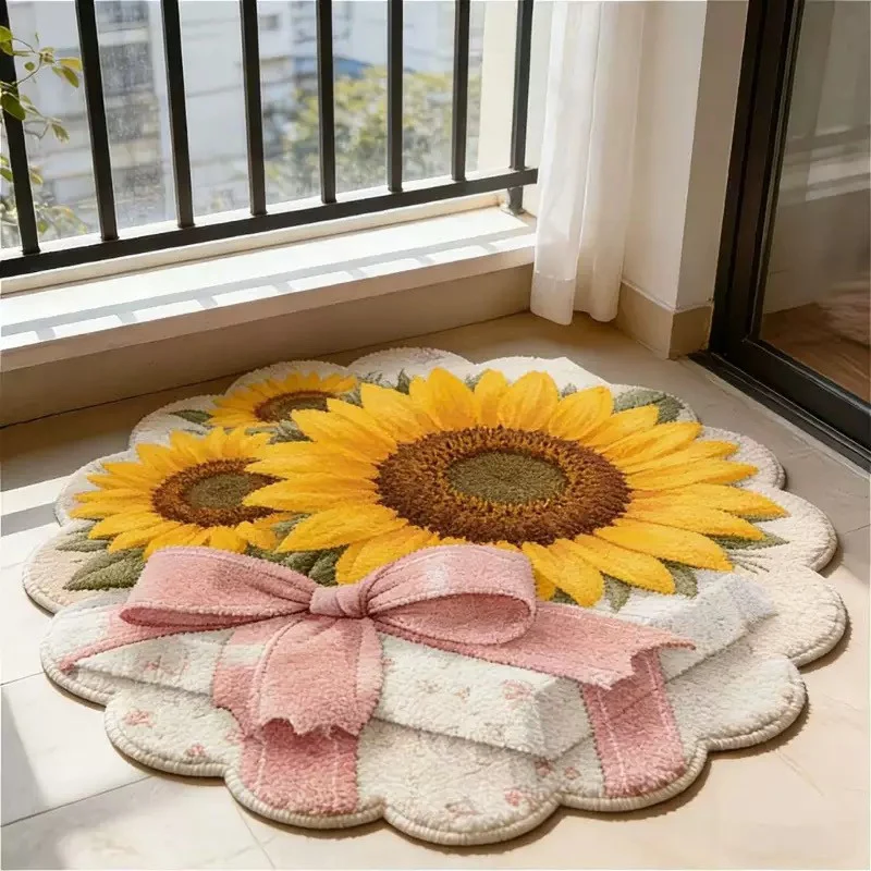 Eleganter Blumendesign-Teppich für Zuhause