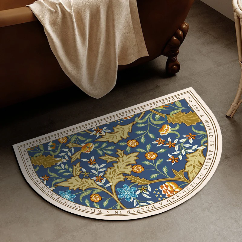 Elegante florale Designbereichsmatte für das Zuhause