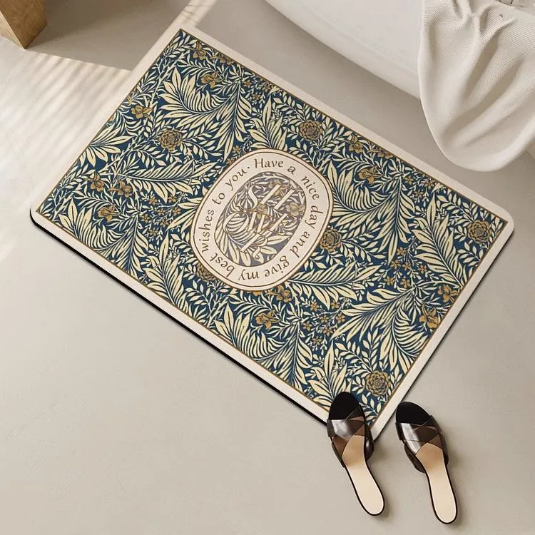 Elegante florale Designbereichsmatte für das Zuhause