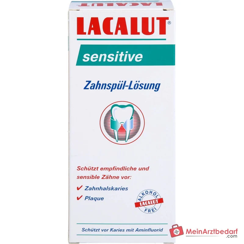 Lacalut sensitive Aminfluorid / Kaliumchlorid / Chlorhexidin Zahnspül-Lösung, 300 ml