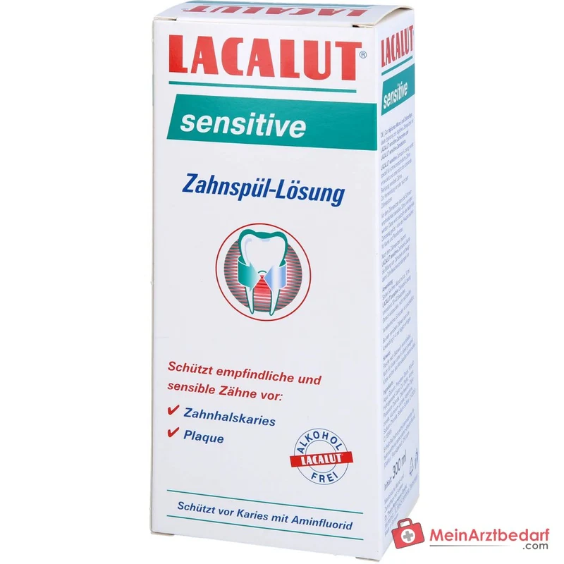 Lacalut sensitive Aminfluorid / Kaliumchlorid / Chlorhexidin Zahnspül-Lösung, 300 ml