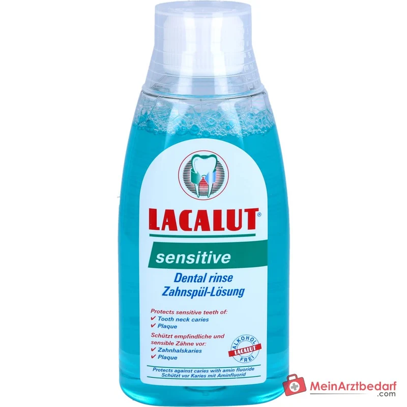 Lacalut sensitive Aminfluorid / Kaliumchlorid / Chlorhexidin Zahnspül-Lösung, 300 ml