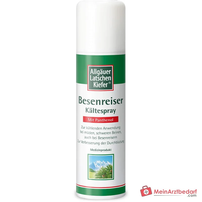 Allgäuer Latschenkiefer Besenreiser Kältespray Panthenol / Weinlaubextrakt / Latschenkiefernöl Spray, 150 ml