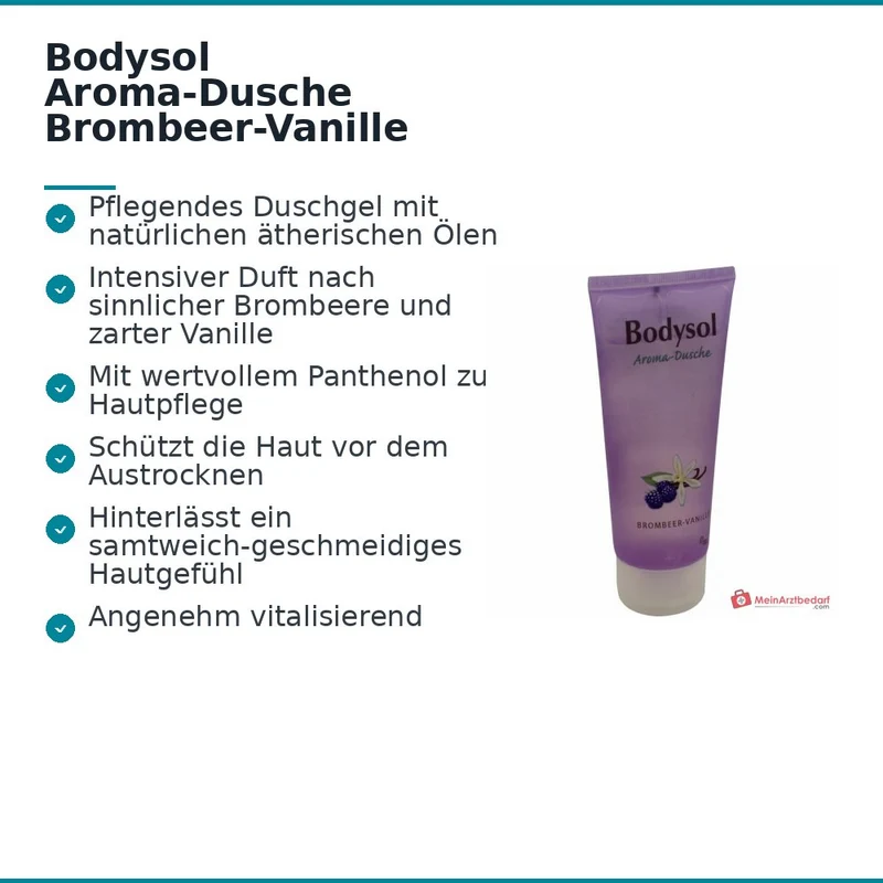Bodysol Aroma-Dusche Brombeer-Vanille Duschgel, 100 ml