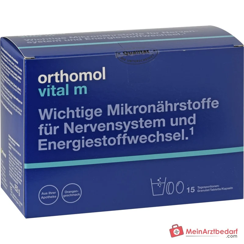 Orthomol Vital m Granulat mit Tabletten und Kapseln, 15 Tagesportionen