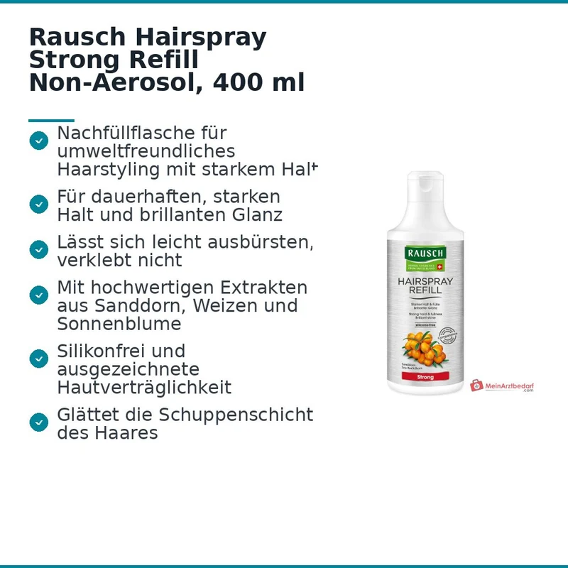 Rausch Hairspray Strong Refill Non-Aerosol, 400 ml