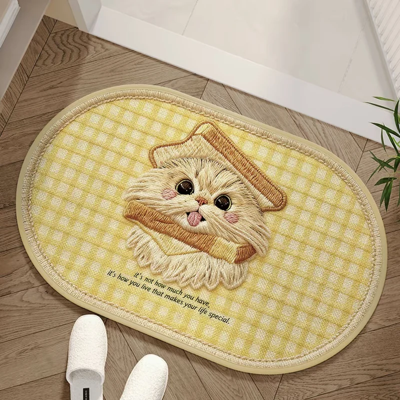 Kat-Themen Plüsch Fußmatte für den Hauseingang