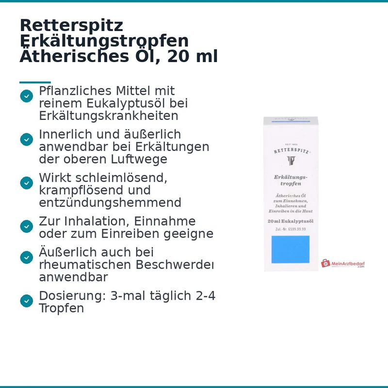 Retterspitz Erkältungstropfen Ätherisches Öl, 20 ml