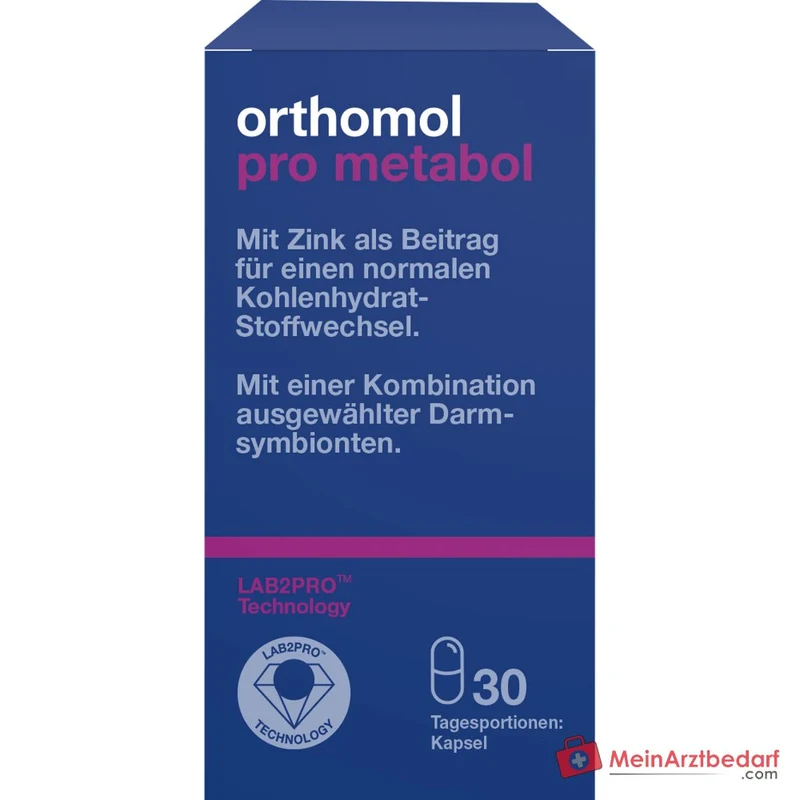 Orthomol Pro metabol Kapseln mit Darmsymbionten und Zink, 30 St.