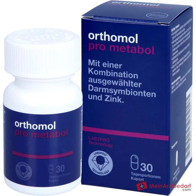 Orthomol Pro metabol Kapseln mit Darmsymbionten und Zink, 30 St.