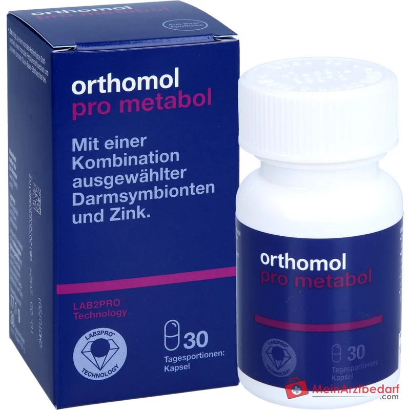 Orthomol Pro metabol Kapseln mit Darmsymbionten und Zink, 30 St.