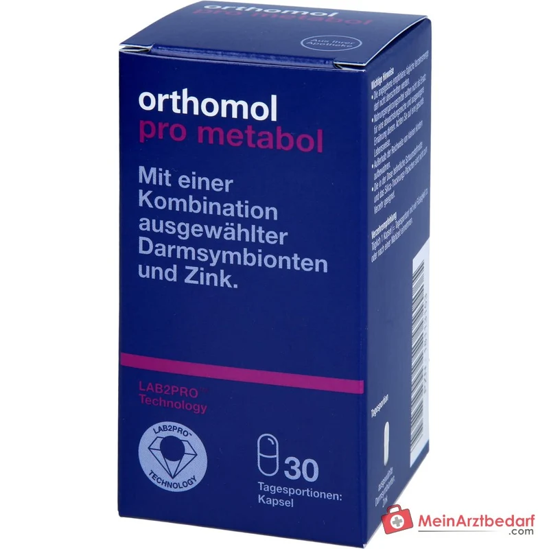 Orthomol Pro metabol Kapseln mit Darmsymbionten und Zink, 30 St.