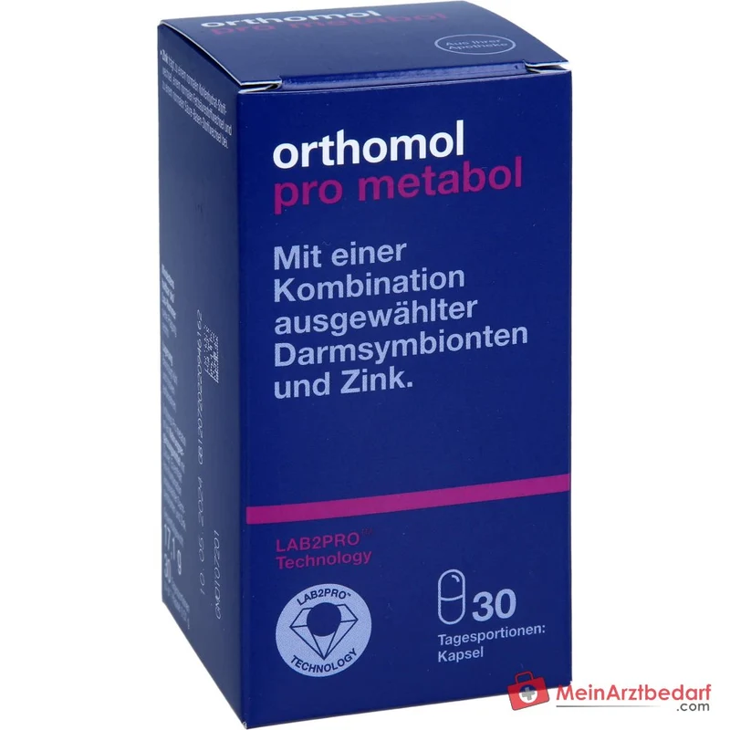 Orthomol Pro metabol Kapseln mit Darmsymbionten und Zink, 30 St.