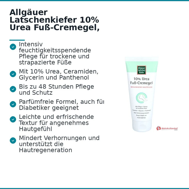 Allgäuer Latschenkiefer 10% Urea Fuß-Cremegel, 100 ml