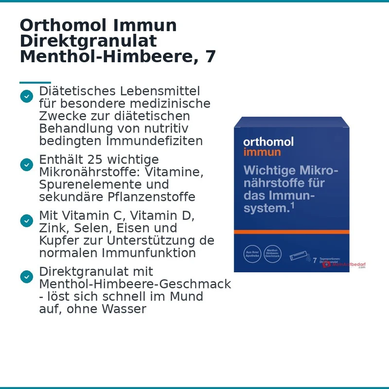 Orthomol Immun Direktgranulat Menthol-Himbeere, 7 St.