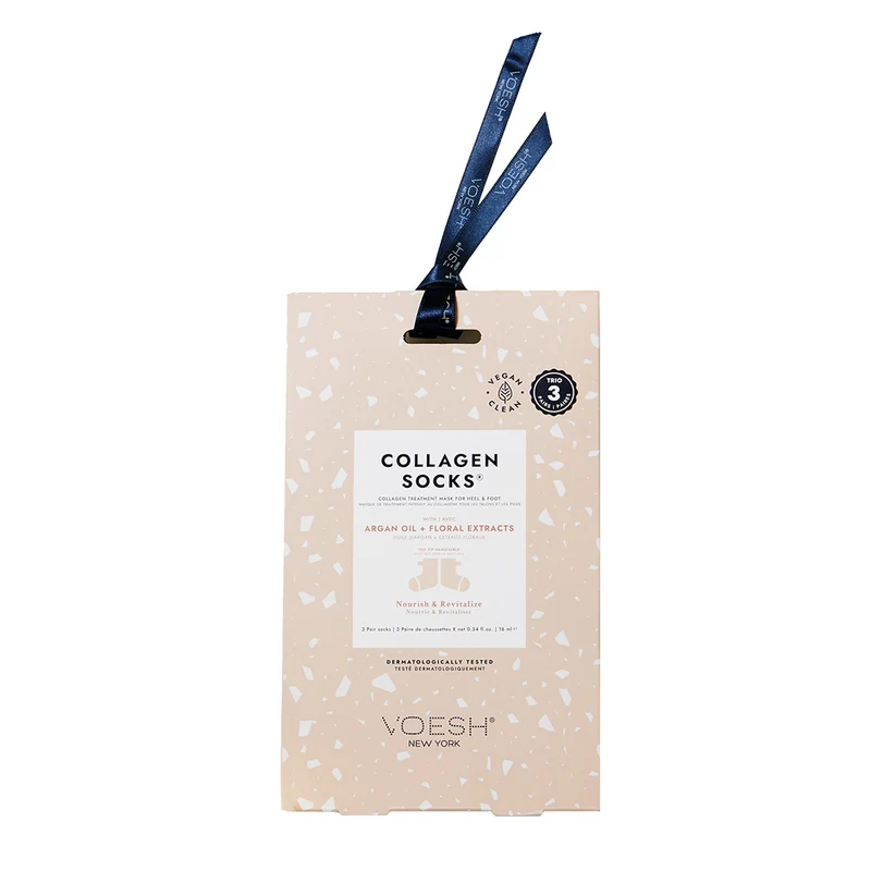 VOESH Collagen Socks Trio + Argan Oil + Floral Extracts