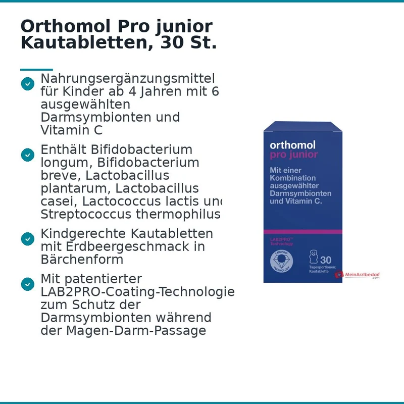 Orthomol Pro junior Kautabletten, 30 St.