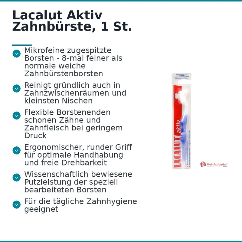 Lacalut Aktiv Zahnbürste mit mikrofeinen Borsten, 1 Stück