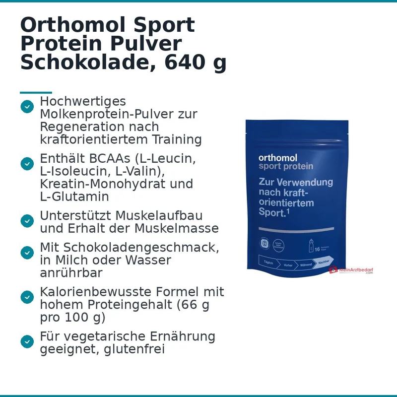 Orthomol Sport Protein Pulver Schokolade, 640 g