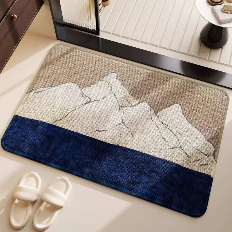Künstlerische, vom Ozean inspirierte Badematte für das Badezimmer