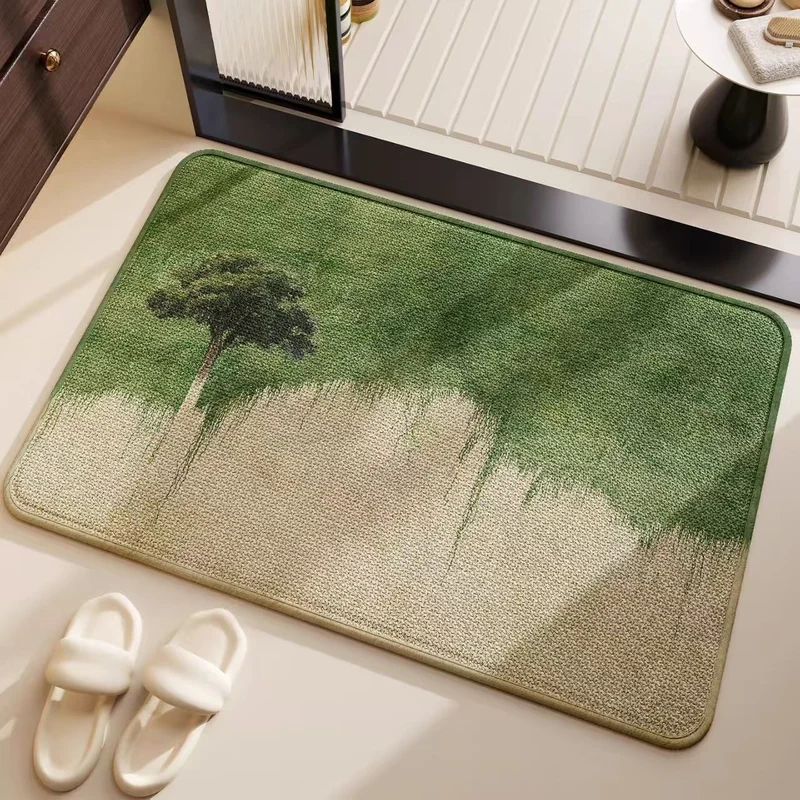 Künstlerische, vom Ozean inspirierte Badematte für das Badezimmer