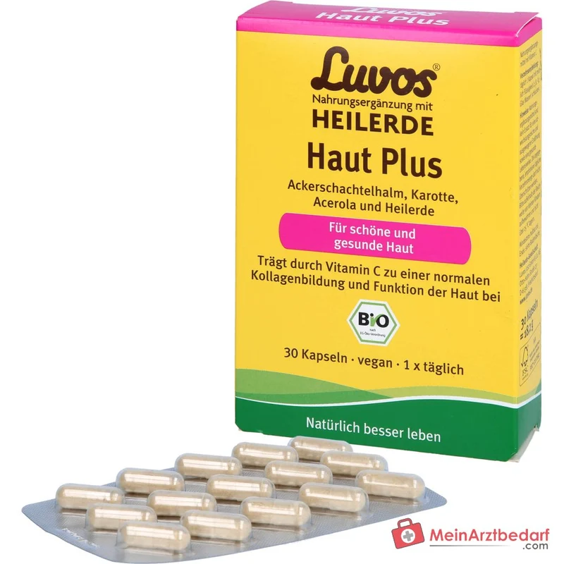Luvos Heilerde Bio Haut Plus Vitamin C / Silizium / Piperin Kapseln, 30 St.