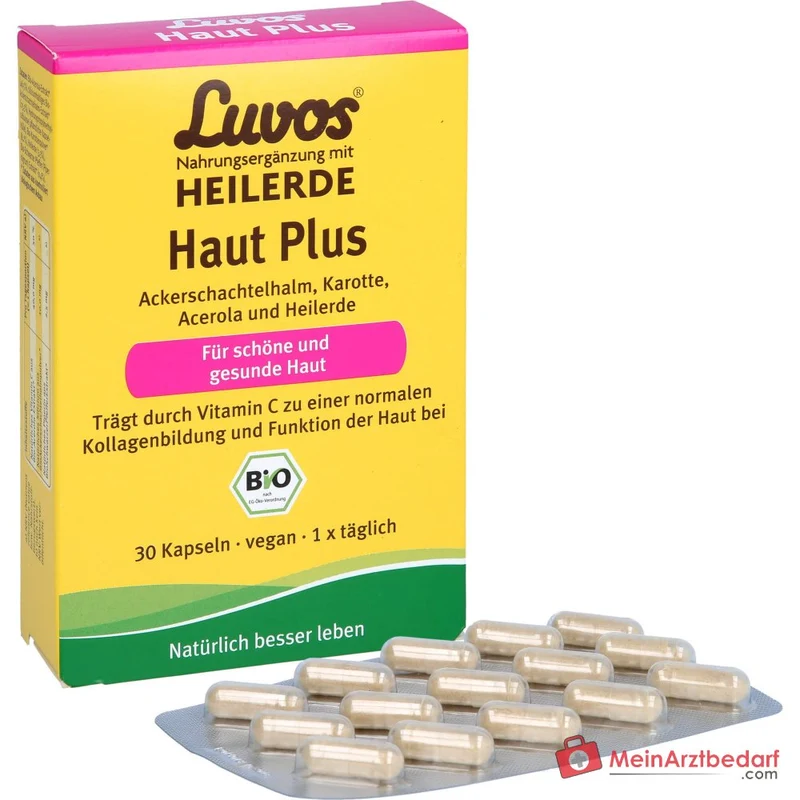 Luvos Heilerde Bio Haut Plus Vitamin C / Silizium / Piperin Kapseln, 30 St.