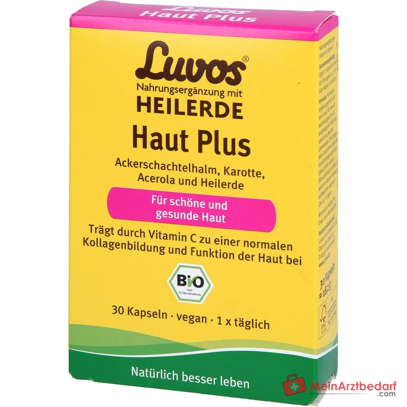 Luvos Heilerde Bio Haut Plus Vitamin C / Silizium / Piperin Kapseln, 30 St.