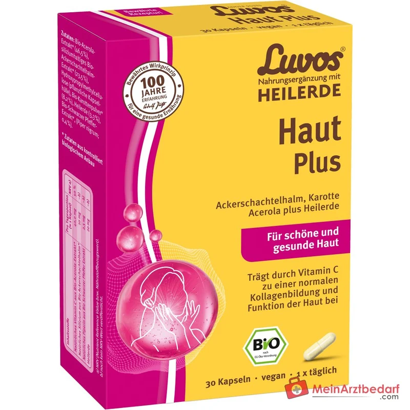 Luvos Heilerde Bio Haut Plus Vitamin C / Silizium / Piperin Kapseln, 30 St.