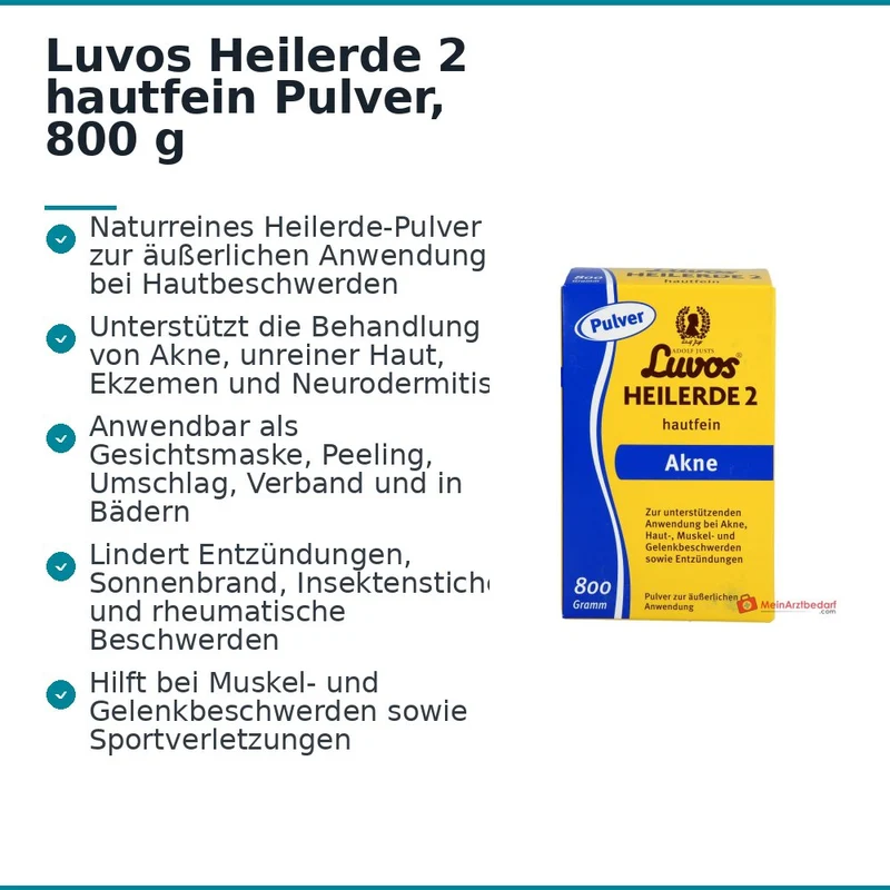 Luvos Heilerde 2 hautfein Pulver zur äußerlichen Anwendung, 800 g