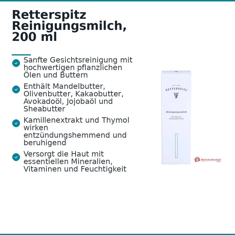 Retterspitz Reinigungsmilch, 200 ml