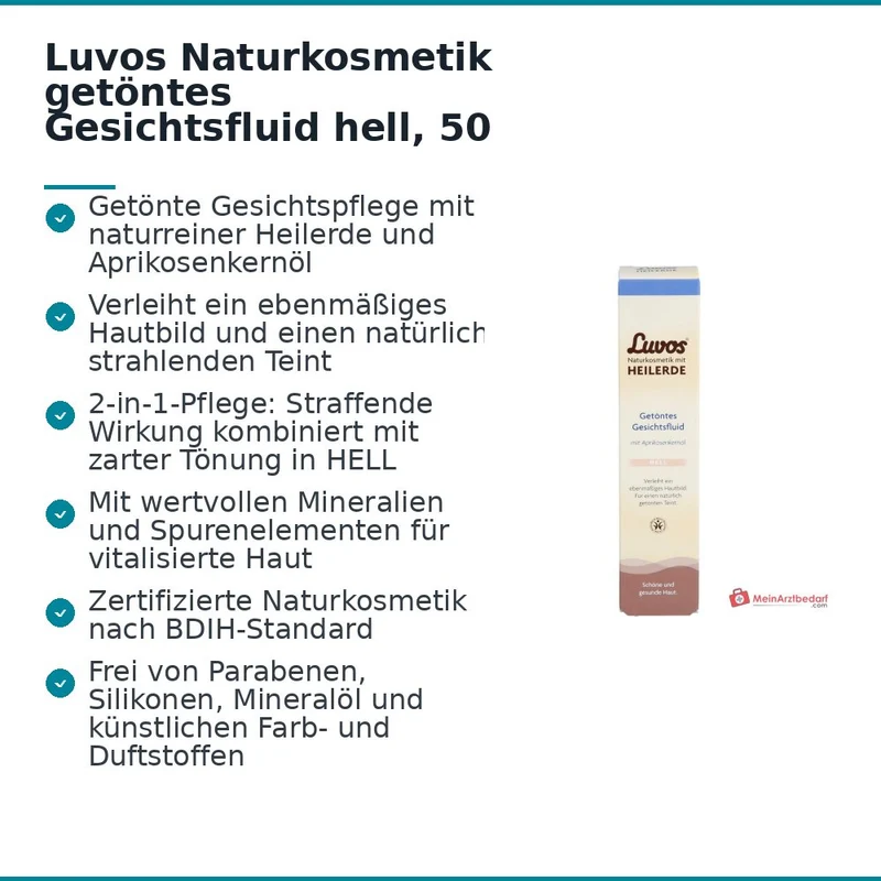 Luvos Naturkosmetik getöntes Gesichtsfluid hell, 50 ml