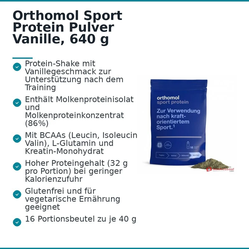 Orthomol Sport Protein Pulver Vanille, 640 g