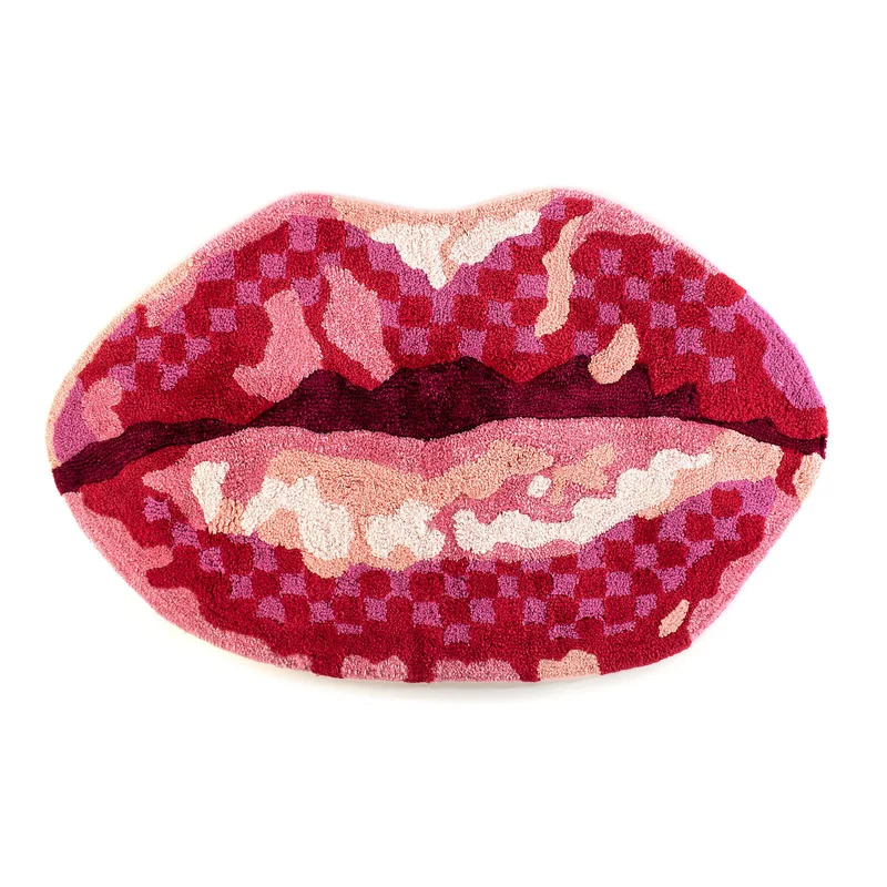 Künstlerische Lippenförmige Badmatte für das Badezimmer